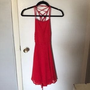 Tie back mini dress
